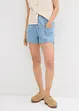 Shorts in jeans con comodo elastico, vita alta, bonprix