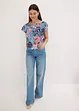 Blusa con spalle scoperte in misto viscosa leggero, bonprix