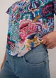 Blusa con spalle scoperte in misto viscosa leggero, bonprix