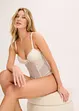 Body con perizoma e pizzo elastico, bonprix