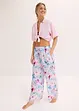 Pantaloni pigiama lunghi in satin lucido, bonprix