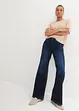 Jeans wide leg con cinta comoda, vita media, bonprix