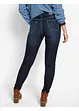 Jeans slim con impunture a contrasto, a vita media, bonprix