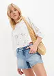 Shorts di jeans elasticizzati, a vita media, bonprix
