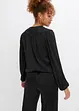 Blusa in satin con effetto a portafoglio, bonprix