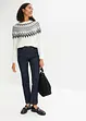 Jeans elasticizzati wide leg, vita alta, bonprix