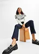 Jeans elasticizzati wide leg, vita alta, bonprix