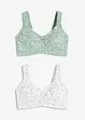 Reggiseno senza ferretto con cotone biologico morbido (pacco da 2), bonprix
