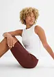 Pantaloncini in jersey a costine, vita alta, bonprix