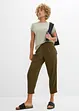 Pantaloni larghi in jersey operato, bonprix