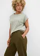 Pantaloni larghi in jersey operato, bonprix