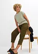 Pantaloni larghi in jersey operato, bonprix