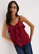 Top con spalline sottili in satin lucido, bonprix