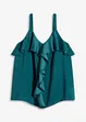 Top con spalline sottili in satin lucido, bonprix