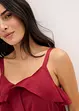 Top con spalline sottili in satin lucido, bonprix