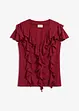 Maglia con volant in misto modal morbido, bonprix