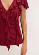 Maglia con volant in misto modal morbido, bonprix