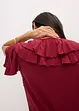 Maglia con volant in misto modal morbido, bonprix