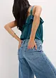 Jeans wide leg extra lunghi low stretch, vita media, bonprix