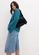 Bermuda in jeans low stretch, vita media, bonprix