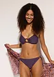 Reggiseno bikini a bustier con anello, bonprix