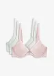 Reggiseno push-up con pizzo fine (pacco da 3), bonprix