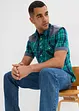 Camicia a maniche corte con inserto in denim, bonprix