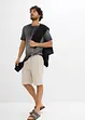 Maglia serafino a maniche corte  in puro cotone biologico effetto lavato, bonprix