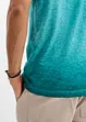 Maglia serafino a maniche corte  in puro cotone biologico effetto lavato, bonprix