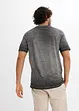 Maglia serafino a maniche corte  in puro cotone biologico effetto lavato, bonprix
