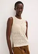 Top in maglia traforata con fili metallizzati, bonprix