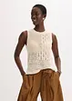 Top in maglia traforata con fili metallizzati, bonprix