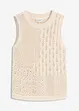 Top in maglia traforata con fili metallizzati, bonprix