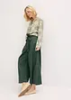 Pantaloni in popeline di cotone e cintura (set 2 pezzi), bonprix
