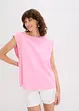 Top con inserto a coste sulla manica, bonprix