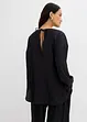 Tunica oversize in misto viscosa crinkle operato, bonprix