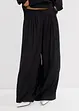 Pantaloni a palazzo in misto viscosa strutturato effetto crinkle, bonprix