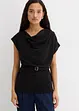 Top in crêpe strutturato con arricciatura alle spalle, bonprix
