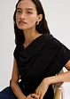 Top in crêpe strutturato con arricciatura alle spalle, bonprix