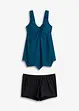 Tankini lungo con fondo a zigzag (set 2 pezzi), bonprix