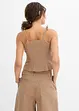 Top in misto cotone elasticizzato con spalline sottili, bonprix