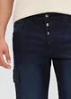 Bermuda cargo in jeans elasticizzato, loose fit, bonprix