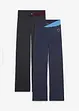 Pantaloni sportivi in cotone, bootcut (pacco da 2), bonprix