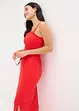 Abito midi in jersey robusto con inserto smock e spacco, bonprix