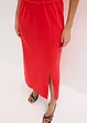 Abito midi in jersey robusto con inserto smock e spacco, bonprix