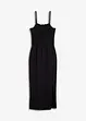 Abito midi in jersey robusto con inserto smock e spacco, bonprix