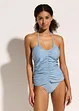 Tankini allacciato dietro al collo con arricciatura (set 2 pezzi), bonprix
