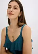 Top con spalline sottili in satin lucido, bonprix