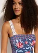 Costume intero a fascia con spalline larghe, bonprix
