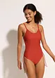 Costume intero con laccetti ed effetto modellante leggero, bonprix